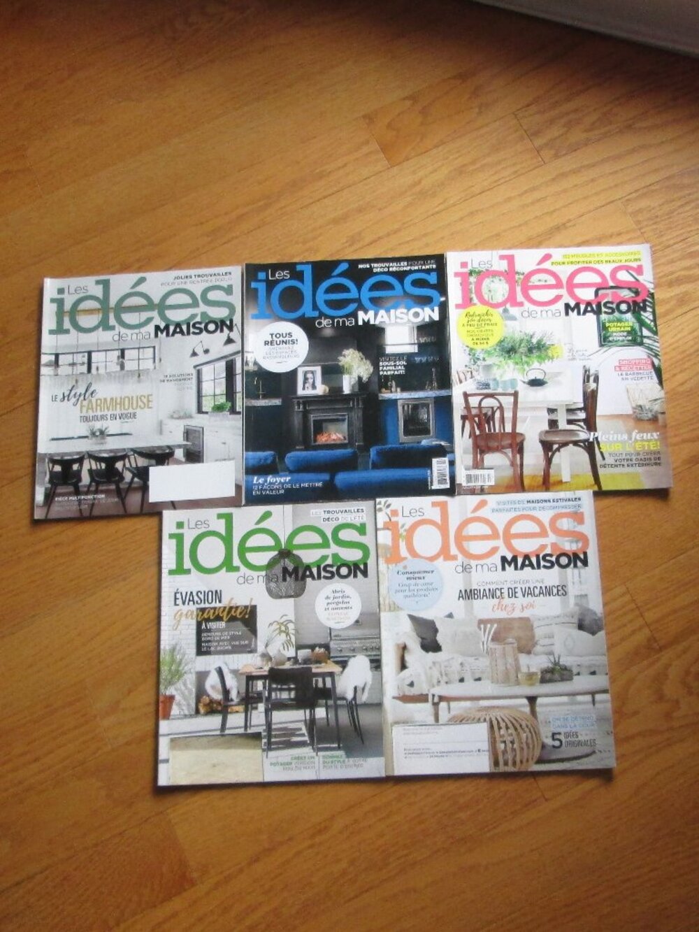 Les Idées de ma Maison magazine - 2018, 2020, 2021, 2023 - cinq numeros